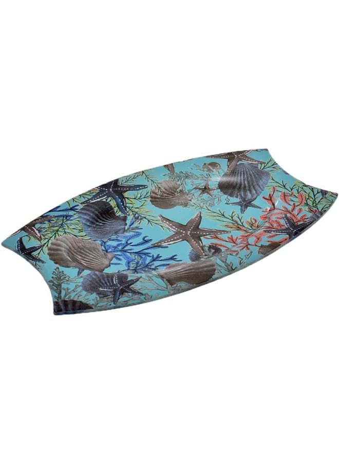Rosa By Fathy Mahmoud High Quality Glass Serving Plate, 31.5 * 19Cm - Coastal - Image 2