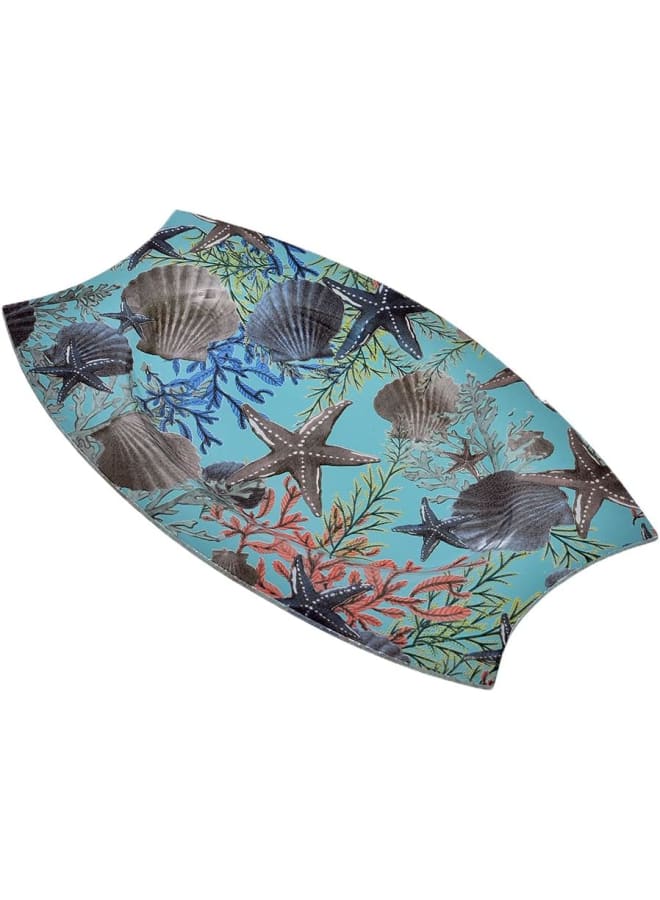 Rosa By Fathy Mahmoud High Quality Glass Serving Plate, 31.5 * 19Cm - Coastal - Image 3