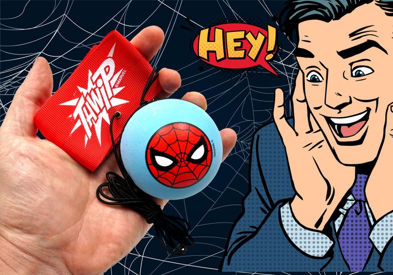 Ja-Ru JA-RU Marvel Spiderman Sports Wrist Bounce Back Balls (1Unit) Returning Bouncy Ball Toys  Foam String Attached Rebound. Stuffers Kids & Adults Fidget Stress Toy 6820-1 - Image 5