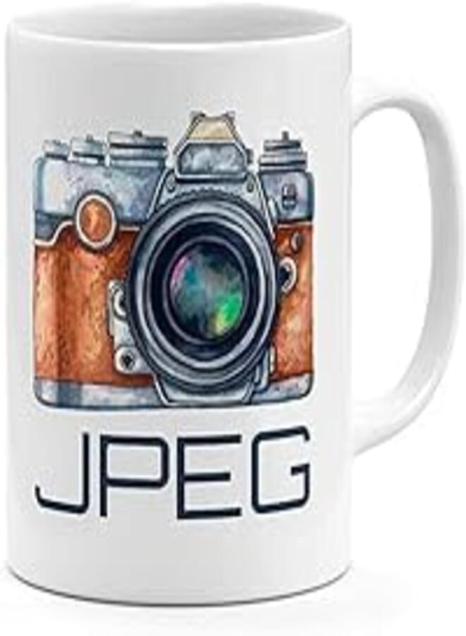 RYN RYN PRINTED DESIGN JPEG Camera Coffee Mug White 11ounce