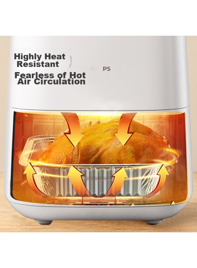 COOKER KING أوعية وصحون ألمنيوم فويل من تشويداهوانغ، 7 إنش، 50 قطعة، صواني فويل مربعة، أطباق فويل ألمنيوم للشواء، خبز في الفرن - Image 4