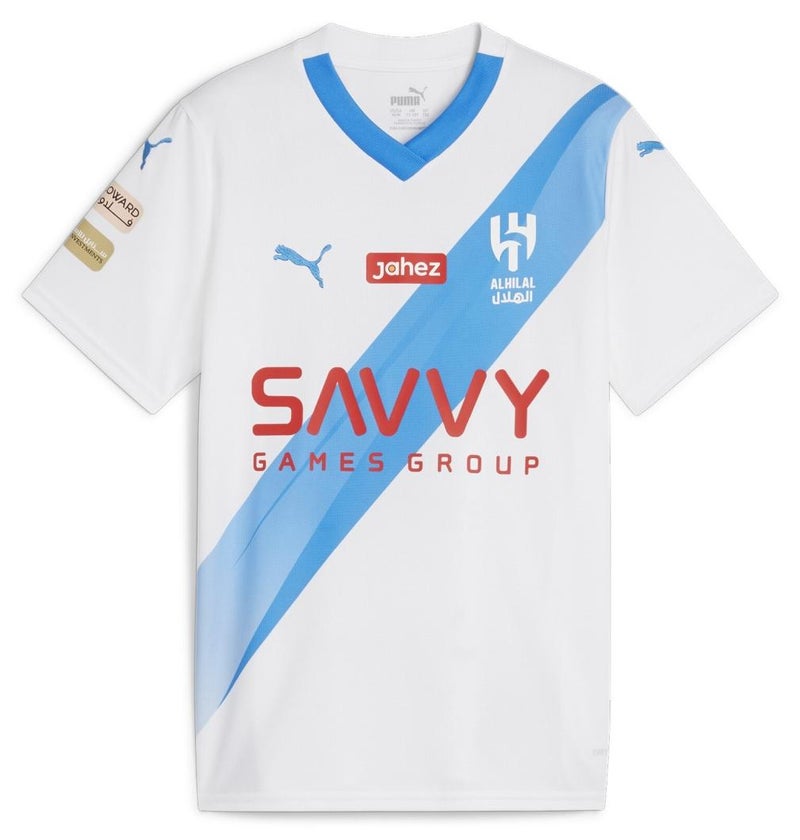 PUMA Al Hilal SFC Neymar Jr. Boys White Away Replica Football Jersey - Image 1