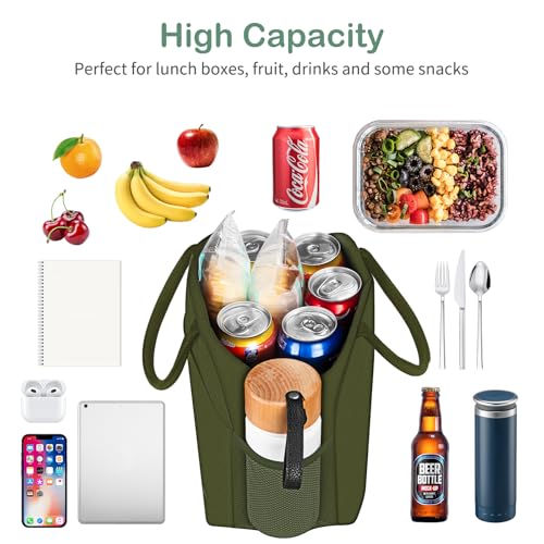 DALINDA Lunch Bag Women,Lunch Box for Women Men Reusable Insulated Lunch Tote Bag High Capacity for Travel Work Picnic - Image 3
