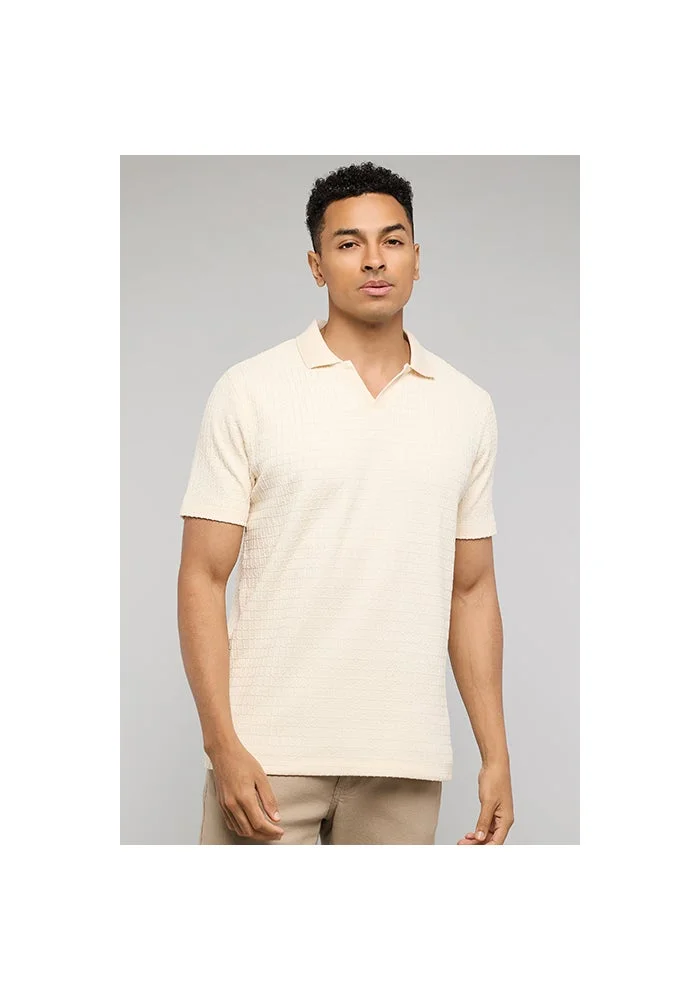 R&b Textured Polo T-Shirt with Short Sleeves