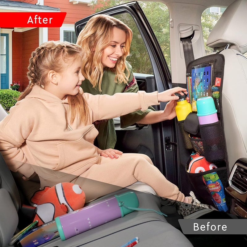 Helteko Kids Backseat Car Organizer with Tablet Holder - Image 3