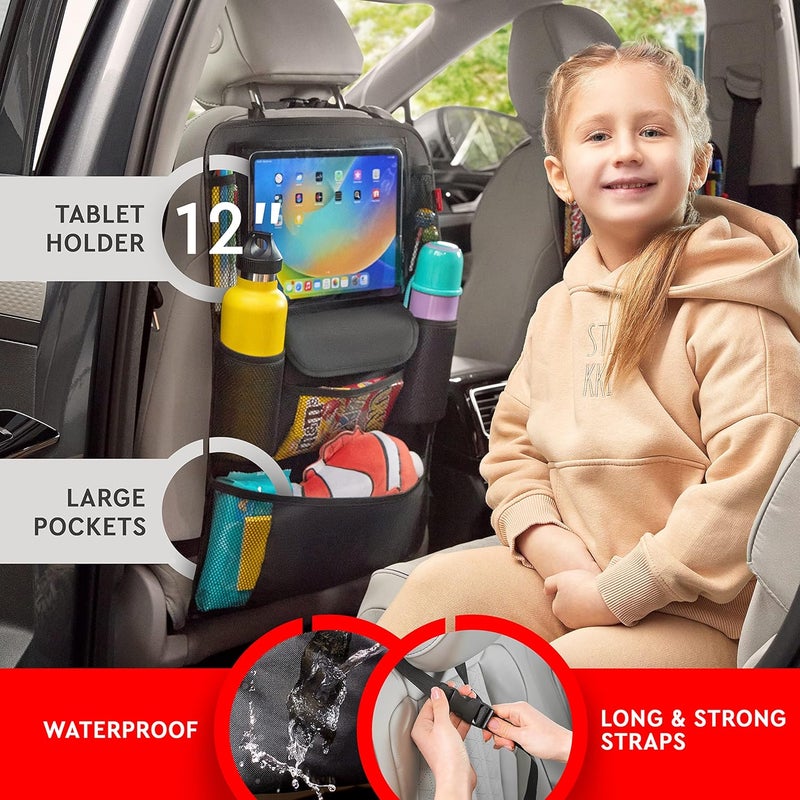 Helteko Kids Backseat Car Organizer with Tablet Holder - Image 4