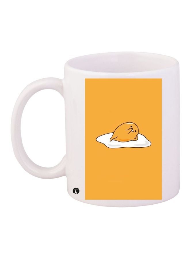 RYN Cartoon Printed Coffee Mug White/Yellow 11ounce