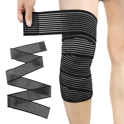 HANNEA® 1Pc Thigh Support Compression Bandage Brace Wrap for Men and Women, Elastic Calf Compression Bandage Leg Compression Sleeve for Legs Pain Relief, Plantar Fasciitis, Stabilising Ligaments - Image 1