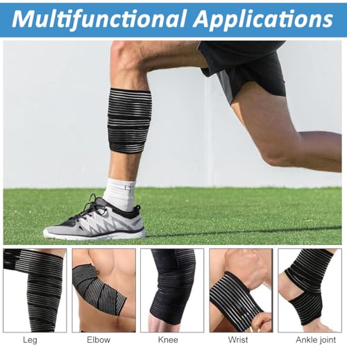 HANNEA® 1Pc Thigh Support Compression Bandage Brace Wrap for Men and Women, Elastic Calf Compression Bandage Leg Compression Sleeve for Legs Pain Relief, Plantar Fasciitis, Stabilising Ligaments - Image 5
