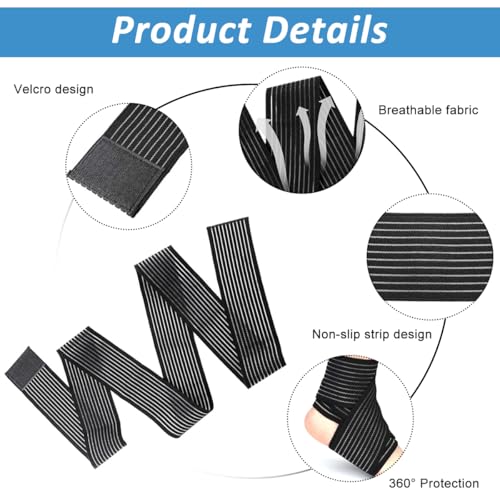 HANNEA® 1Pc Thigh Support Compression Bandage Brace Wrap for Men and Women, Elastic Calf Compression Bandage Leg Compression Sleeve for Legs Pain Relief, Plantar Fasciitis, Stabilising Ligaments - Image 3