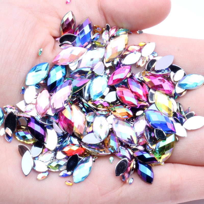 Spherical Horse'S Eye Drill Flat Bottom Drill Magic Color Ab Plaid Eyebrow Hairpin Cream Glue Nail Art Diy Material Drill Accessories - Image 4