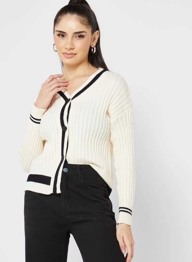 Ginger Cardigan With Contrast Trims