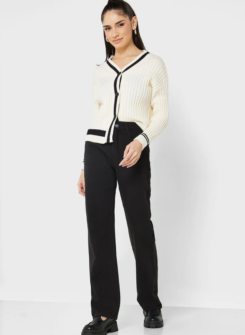 Ginger Cardigan With Contrast Trims