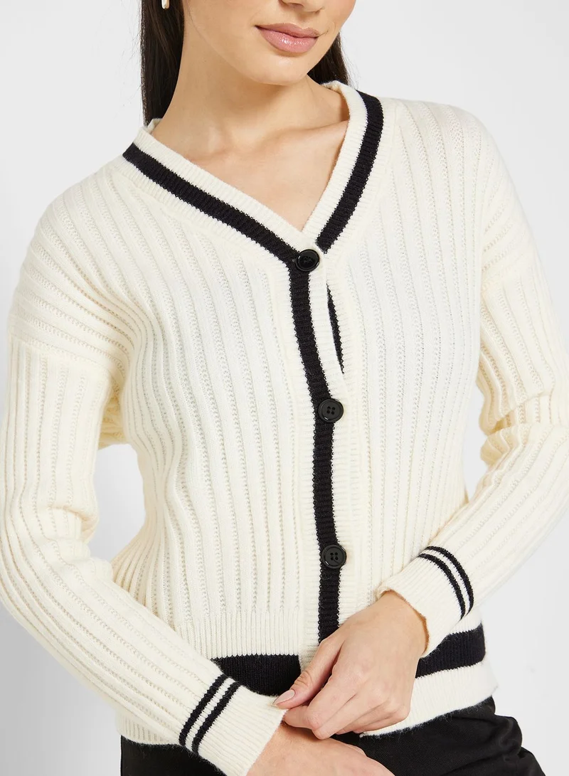 Ginger Cardigan With Contrast Trims