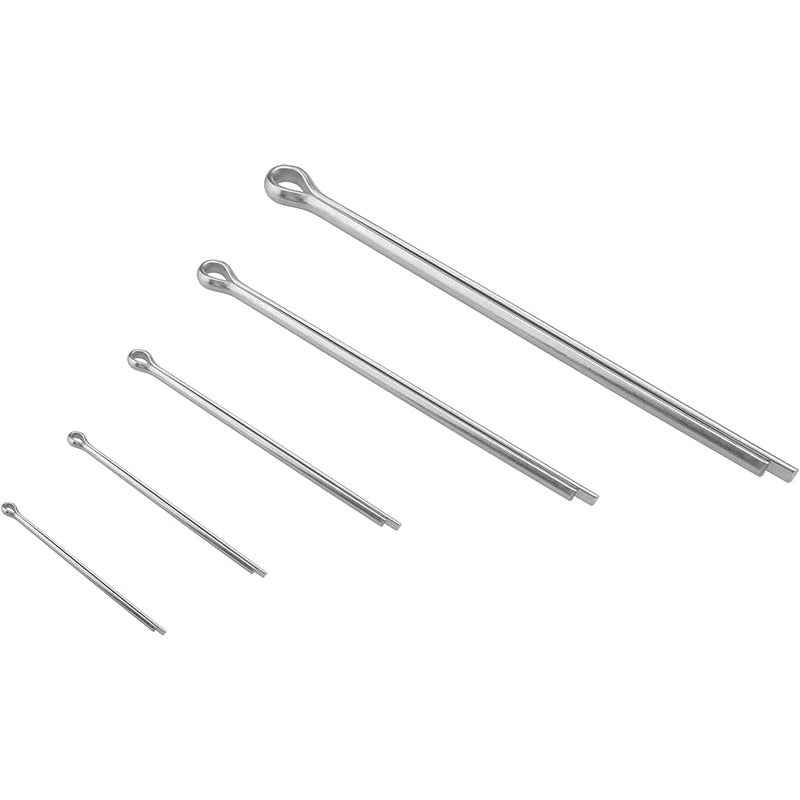 Aifeier ET 50 PCS Cotter Pin Kit, 5 Sizes 304 Stainless Steel Cotter Pin Clip Key Fastener Fitting Assortment Kit for Automotive, Mechanics, Trucks, Lawnmowers, Power Equipment, Small Engine Repairs - Image 1