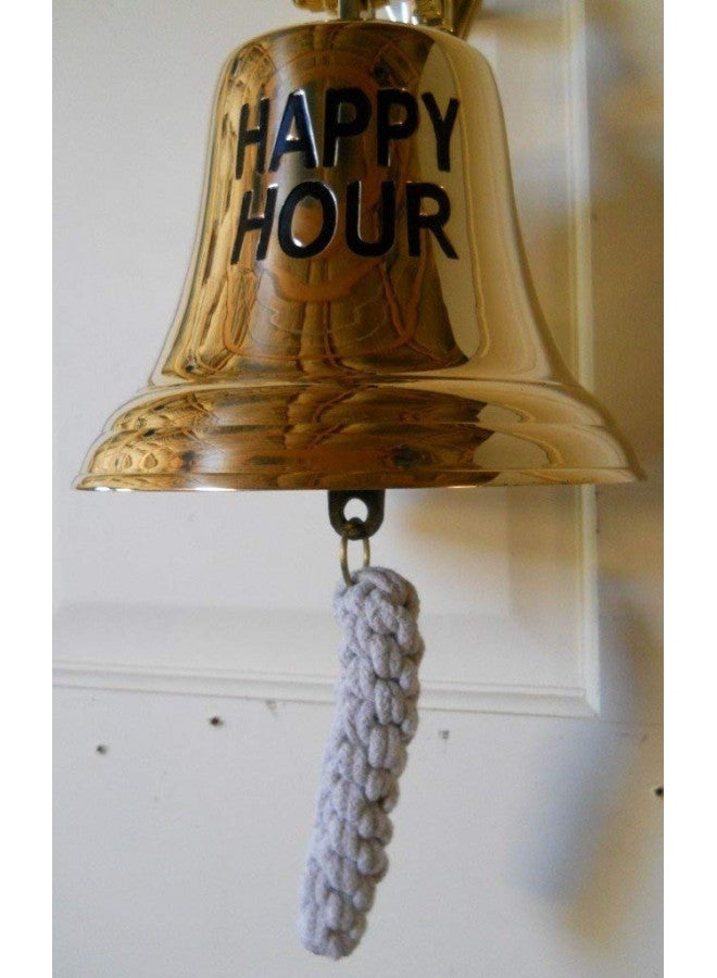 Upper Deck Large Solid Brass HAPPY HOUR Bartenders Bell - Image 1