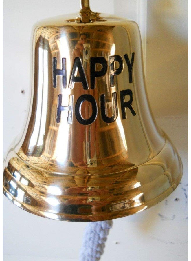 Upper Deck Large Solid Brass HAPPY HOUR Bartenders Bell - Image 4