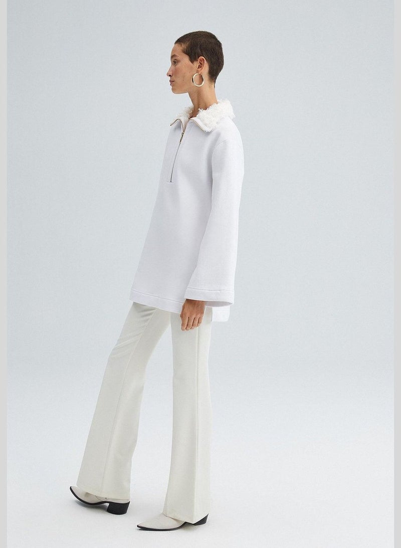 توتشي سويت شيرت بياقة من الفرو الصناعي - Image 3