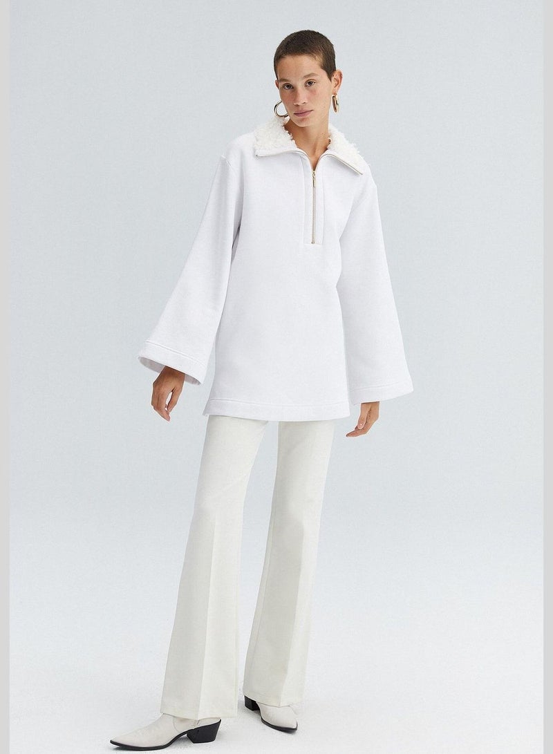 توتشي سويت شيرت بياقة من الفرو الصناعي - Image 2