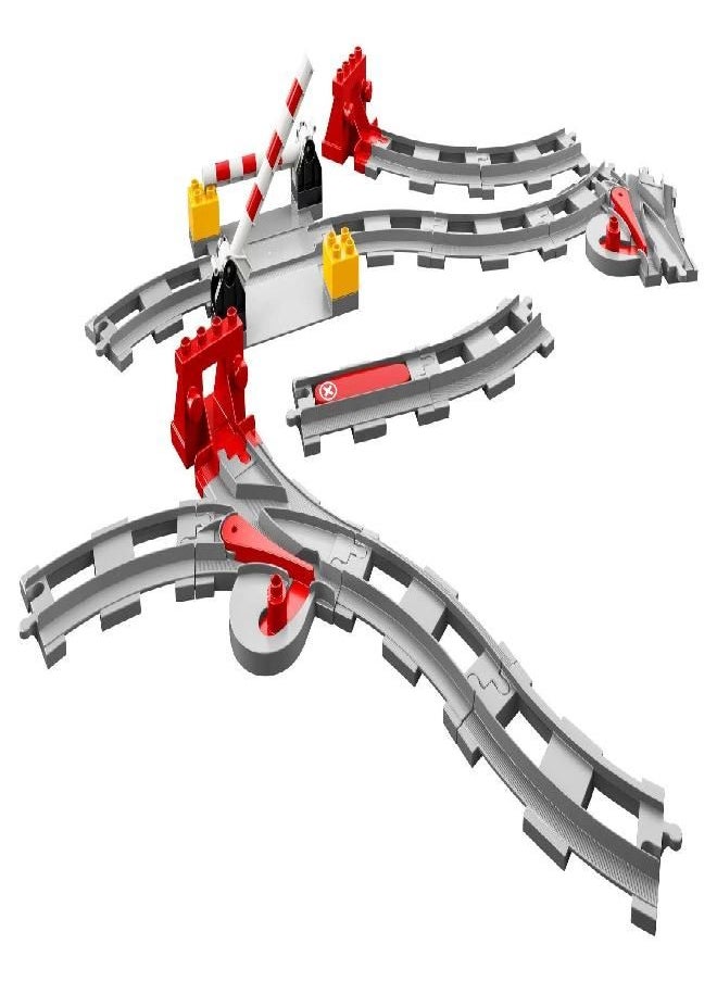 LEGO DUPLO Town Train Tracks Expansion Set 10882 - Building Block Railway Toys for Toddlers, Duplo Train Collection, Learning Through Play, Kid-Friendly Gifts for Boys and Girls Ages 2-5