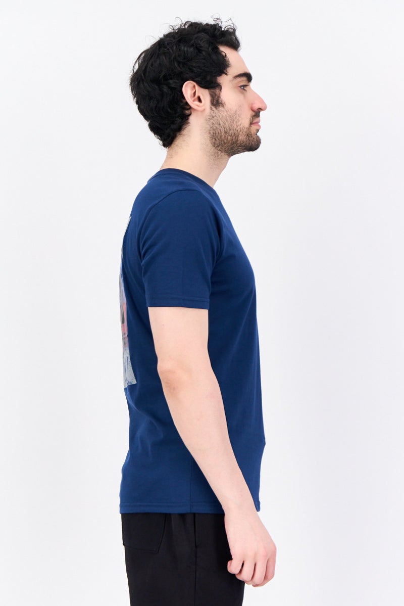 Avalanche Men Sportswear Fit Short Sleeves Outdoor T-Shirt, Teal Blue - Image 3