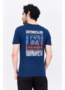 Avalanche Men Sportwear Fit Short Sleeves Outdoor T-Shirt, Teal Blue Combo  - Image 4