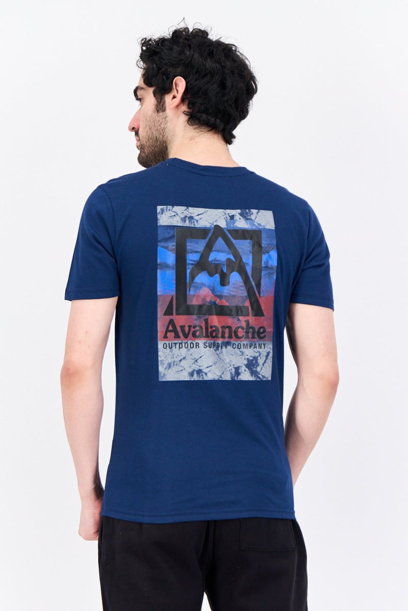 Avalanche Men Sportswear Fit Short Sleeves Outdoor T-Shirt, Teal Blue - Image 4