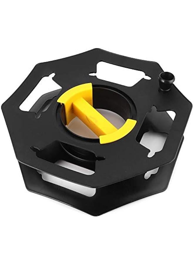 Heavy Duty Black & Yellow Cable Tidy Reel 25m, and Camping Electric Hook Up Cable Wire Storage, Home Tidy Holder Organiser Cord Storage Wheel  - Image 1