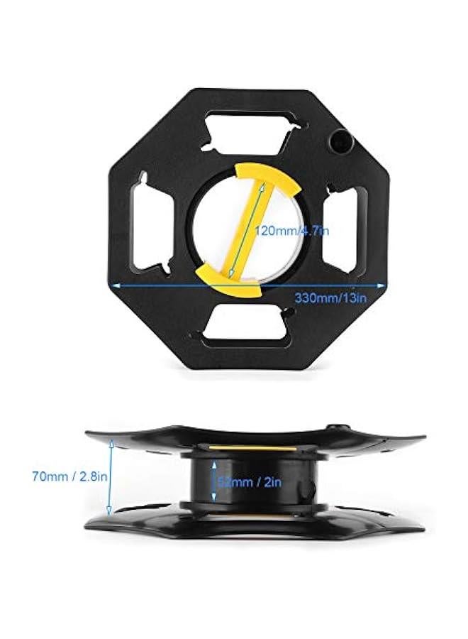 Heavy Duty Black & Yellow Cable Tidy Reel 25m, and Camping Electric Hook Up Cable Wire Storage, Home Tidy Holder Organiser Cord Storage Wheel  - Image 3