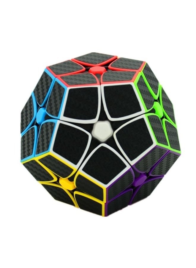 CuberSpeed Phantom Carbon Fiber Sticker 2x2 Megaminx stickerless Magic Cube Kilominx 2x2 with Black Sticker Speed Cube - Image 1