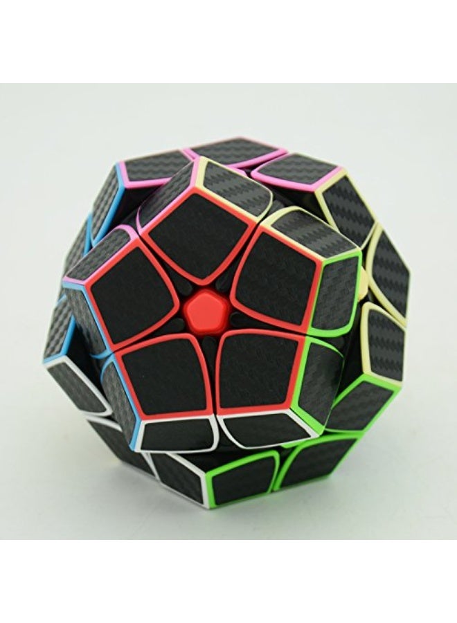 CuberSpeed Phantom Carbon Fiber Sticker 2x2 Megaminx stickerless Magic Cube Kilominx 2x2 with Black Sticker Speed Cube - Image 5