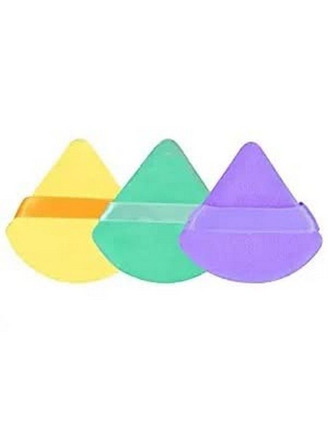 SUNISA Powder Puff Soft Face Triangle Makeup Puff For Loose Powder Body Cosmetic Foundation Sponges Beauty Blender Makeup Tool Multicolors 3 Pieces - Image 1