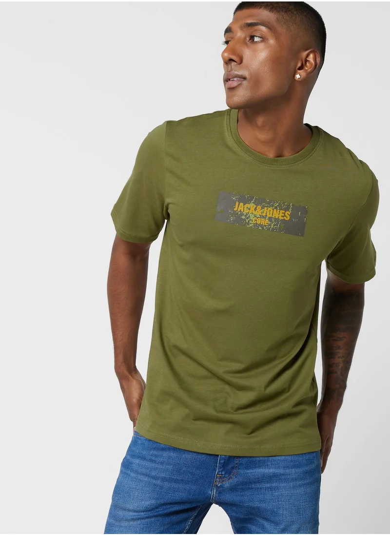 JACK & JONES Logo Crew Neck T-Shirt