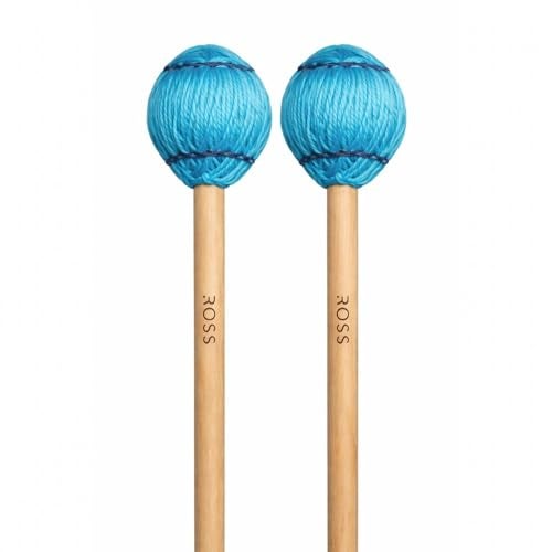 ROSS Drumheads ROSS V Series Vibraphone Mallets Baby Blue 16 Inch Maple Wood Pair - Image 2