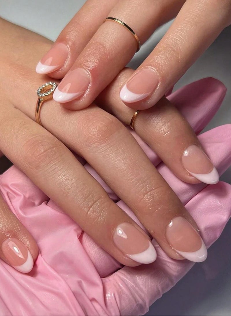 اظافر تركيب مزيفه بشكل لوزي تحتوي العلبه على 24 ظفر مع مبرد اظافر و صمغ - Image 2