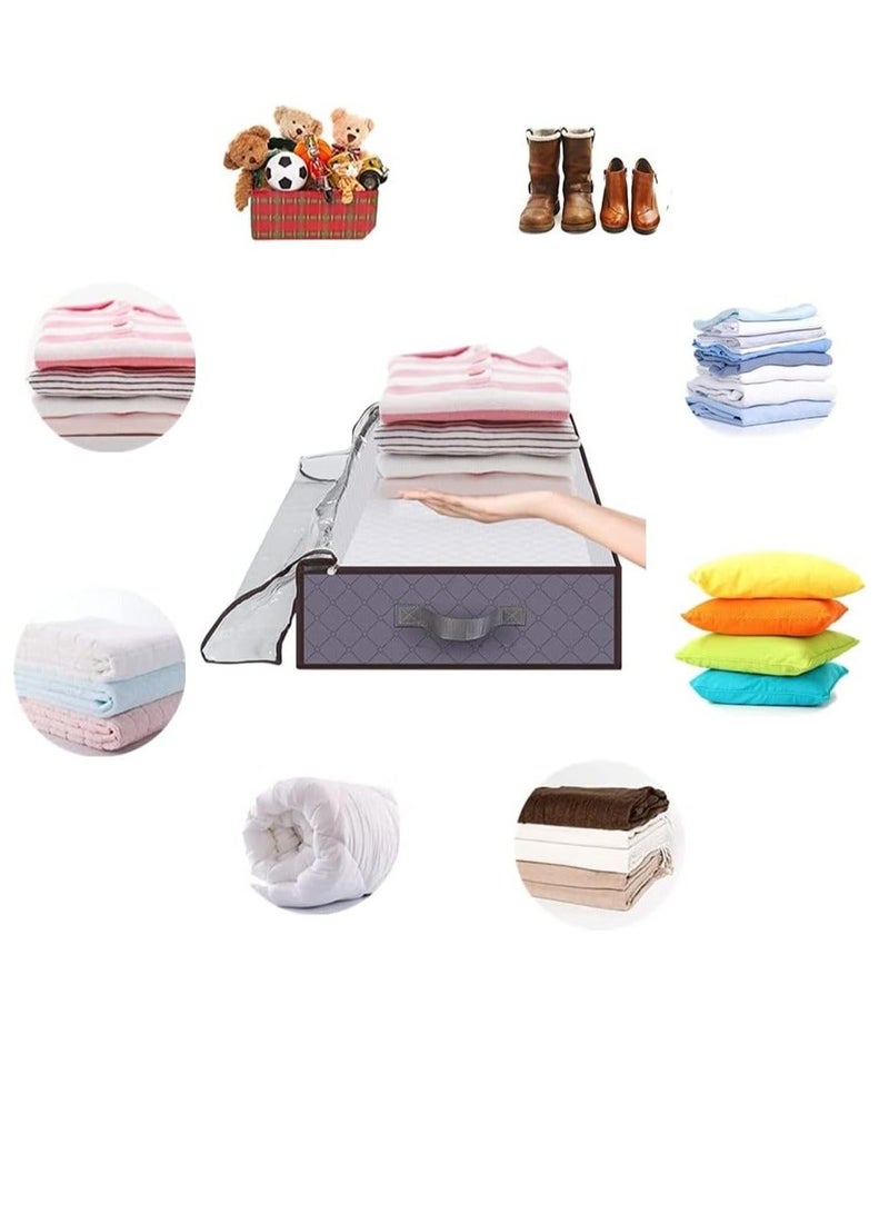 DUNISO 2Pack Clothes Storage Bag Organizer,100L Large Capacity Organizer,Under Bed Storage Bags,Blanket Storage Containers Organizers,Reinforced Handle,Foldable,Storage Bins - Image 5
