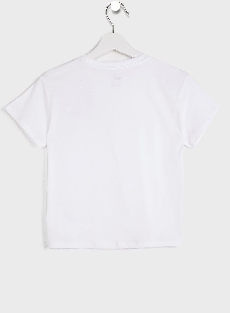 PUMA Youth Essential Logo Knotted T-Shirt - Image 2