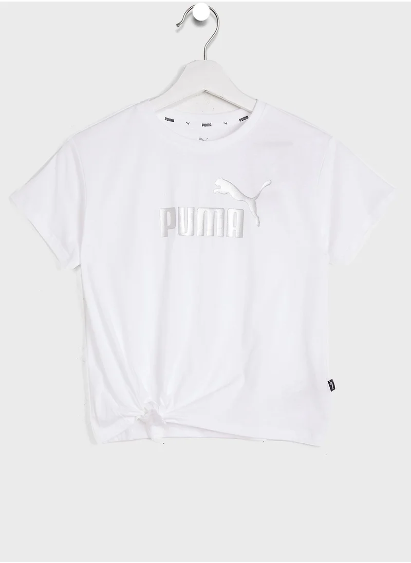 PUMA Youth Essential Logo Knotted T-Shirt