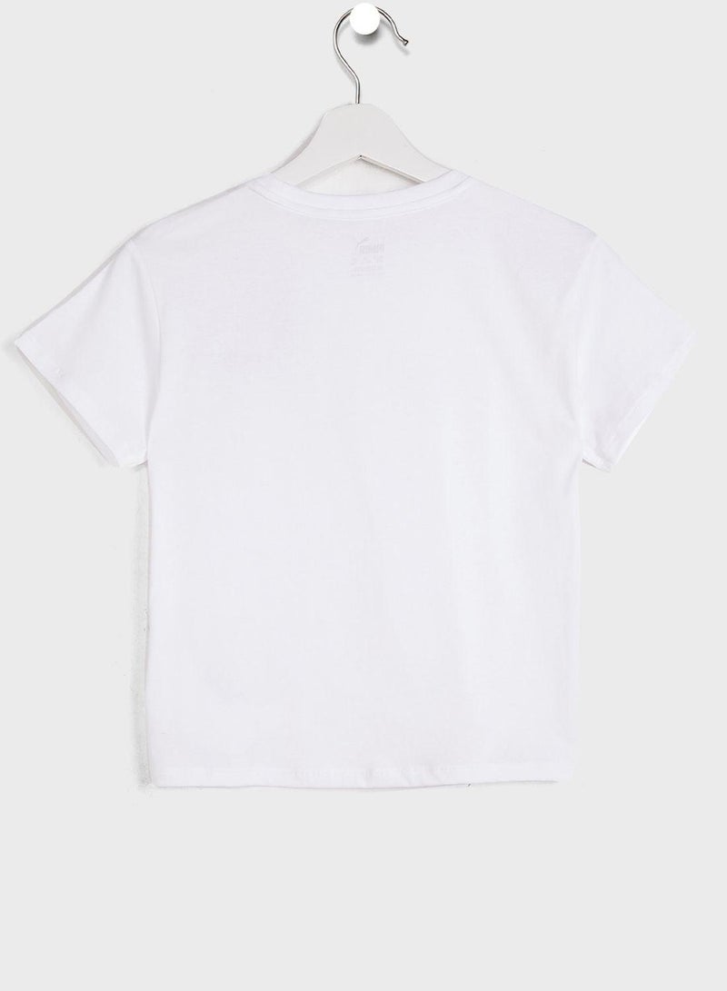 PUMA Youth Essential Logo Knotted T-Shirt - Image 2