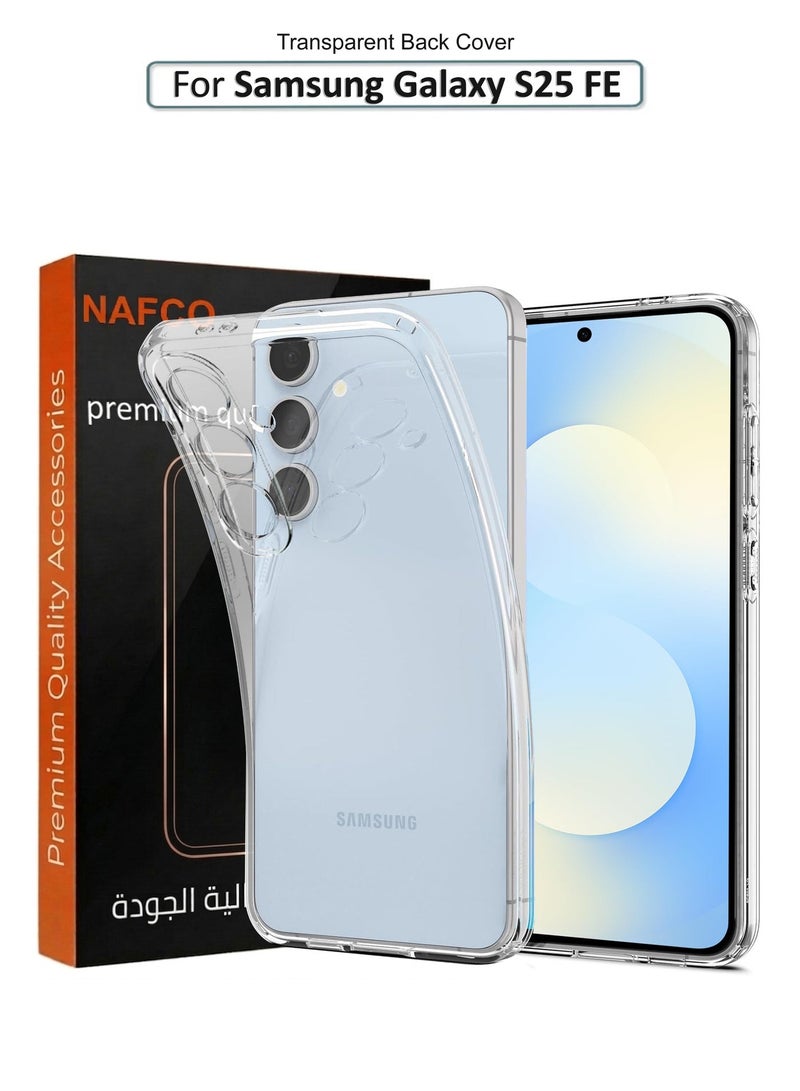 NAFCO For Samsung Galaxy S25 FE - Transparent Silicone Drop-Proof Clear Protective Phone Cover - Transparent - Image 1