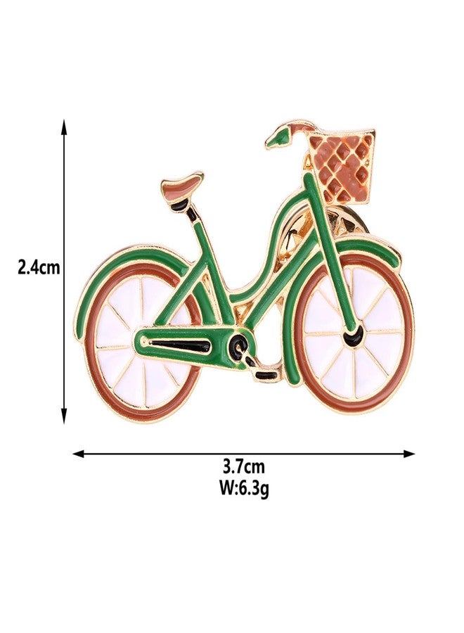 Cykdohy Novelty Bicycle Enamel Pin Brooch for Women Girls Boys Funny Creative Green Bike Brooches Cute Stylish Cartoon Vehicle Lapel Pins Badge Clothes Backpack Jackets Suits Coats Jewelry Accessories Gifts (Bicycle) - Image 4