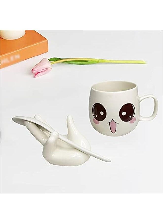 Beauenty Set of 3 Creative Ceramic Hand Shaped Egg Cup Holder Porcelain Egg Cup Easter Egg Display Stand for Hard Boiled Eggs(White)  - Image 4