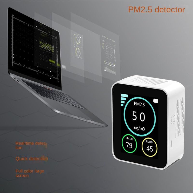 كاشف جودة الهواء، PM2.5، مراقب جزيئات الضباب، كشف جزيئات الغبار المركزة، أدوات الهواء PM2.5 PM1.0 PM10 (أسود) - Image 3