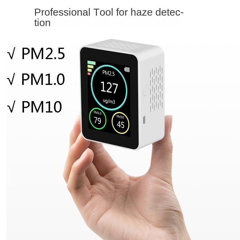 كاشف جودة الهواء، PM2.5، مراقب جزيئات الضباب، كشف جزيئات الغبار المركزة، أدوات الهواء PM2.5 PM1.0 PM10 (أسود) - Image 2