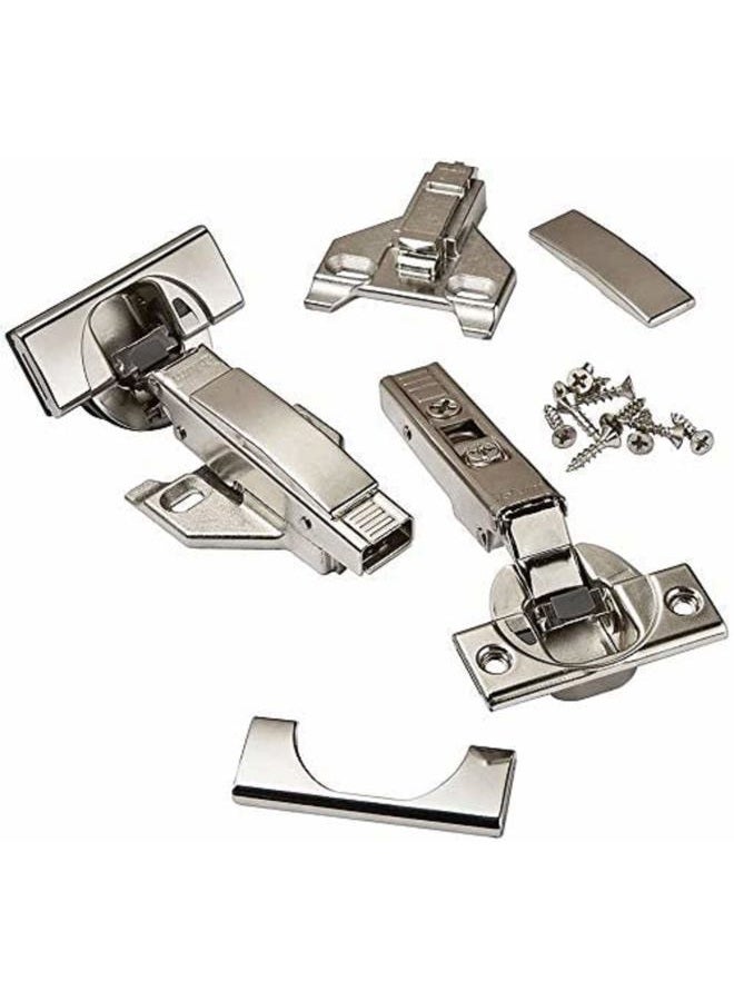 CLIP top BLUMOTION Soft Close Hinges, 110 degree, Self Closing, FACEFRAME with Mounting Plates, and hinge cover plates (1/2 to 3/4 Overlay - Premium - 8 Pack)