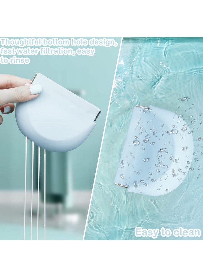 CANIPHA Silicone Retainer Case, Denture Case Retainer Holder With Vent Holes, Portable Retainer Cleaner Case For Women Men Kids Boys Girls, Mouth Guard Aligner Case Dental Retainer Container Case (Light Blue) - Image 3