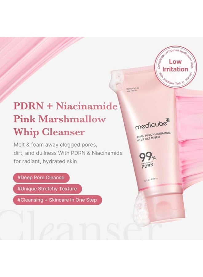 ميديكيوب منظف ​​البشرة الوردي بالنياسيناميد من PDRN - 120 جم - Image 2