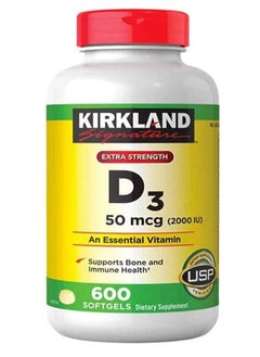 Kirkland Signature Extra Strength D3 50 mcg 600 softgels 