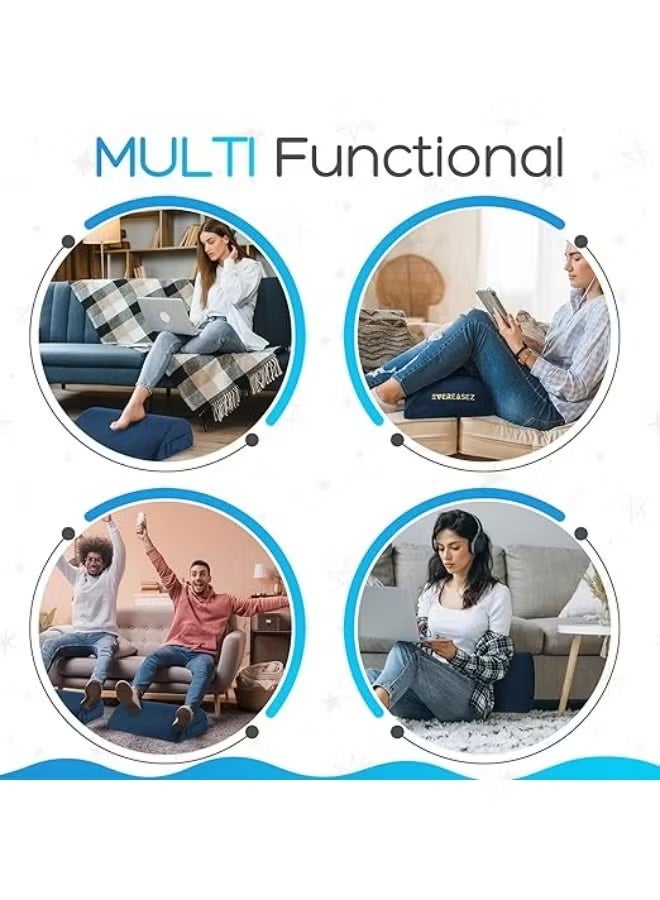 مسند قدم ميموري فوم – كرسي صغير مريح للاستخدام تحت المكتب – مثالي للمكتب، الألعاب والحاسوب - Image 2