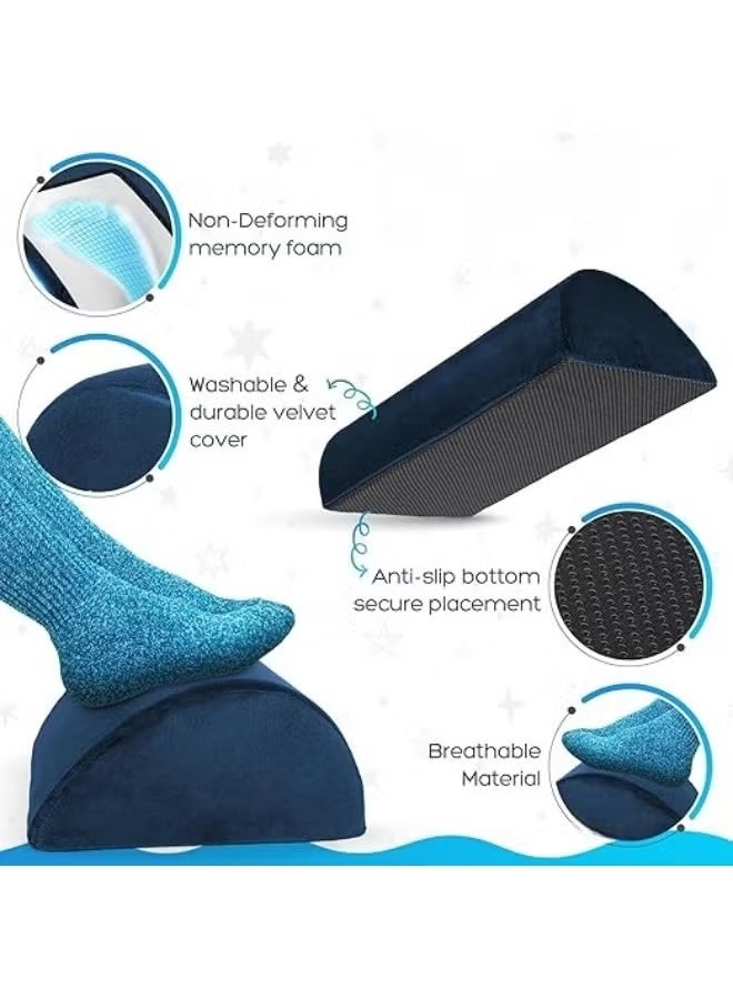 مسند قدم ميموري فوم – كرسي صغير مريح للاستخدام تحت المكتب – مثالي للمكتب، الألعاب والحاسوب - Image 3